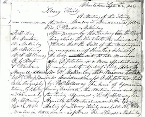 Bonneau Library Society Meeting Minutes - 1846 (183 K)