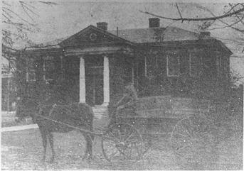 South Carolina's first circulating library, a wagon pulled by a mule.