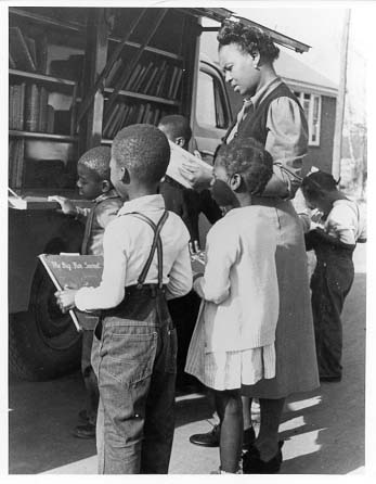 At the bookmobile